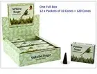 WHITE SAGE Incense Cones Kamini Natural Insence 12 Packets (Full Box 120 Cones)