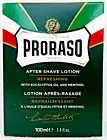 After Shave PRORASO GREEN EUCALYPTUS AND MENTHOL 100ML/3.4 fl. oz (New With Box)