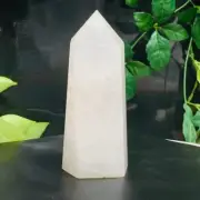732g Natural Clear Crystal Quartz Obelisk White Crystal Wand Point Reiki Tower