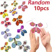10PCS Random Color Magic Flying Butterfly Wind Up Toy Bookmark Party Gift