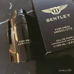 【正品保證】木質梵香 BENTLEY賓利 同名男士 黑色尊爵 FOR MEN ABSOLUTE 香水