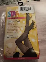 Star Power by Spanx Nouveau Patterned Shaping Tights Black Size D