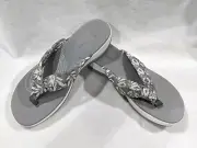 Cloudsteppers by Clarks Arla Glison Grey Floral Women's Sandals - Size 9 NWB