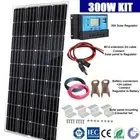 300W SOLAR PANEL KIT 12V BATTERY CHARGER REGULATOR CABLE CONNECTOR Z BRACKET