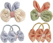 [JRYXDS] Pack of 6 Baby Hair Clips Baby Girl Hair Bows Clips Fully Lined Girls Hair Accessories Girls Baby Kids Hair Accessories for Everyday Party Shows Photography and Festivals