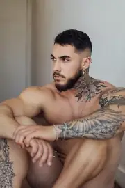 [Y063] Male Model Showing Off Body To Viewer Fine Art Hunky Physique