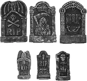 6pcs Halloween Foam Graveyard Tombstones Decorative Halloween Headstone Decorations Yard Art Haunted House Prop Scary Halloween Decoration/748