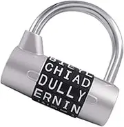 Word Lock - Portable Wardrobe Padlock | Locker Safety Locking Tool, Heavy Duty Letter Padlock for Fence Door Drawer