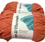 Loops & Threads Ringspun Yarn “Tawny Orange” 2 Pack