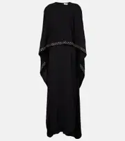 [Stella McCartney] Stella McCartney Embellished caped maxi dress AU 6 black