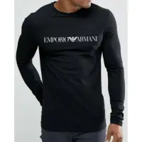 在飛比找蝦皮購物優惠-亞曼尼 T恤長袖襯衫長袖襯衫 Emporio Armani 