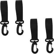 LIFKOME Black Stroller Hooks Rotatable Pram Hanger for Storage for Shopping Diaper Bags and Present for Parents