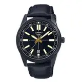 在飛比找遠傳friDay購物優惠-CASIO 卡西歐 指針男錶 皮革錶帶 生活防水 日期顯示 