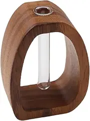 Plant Terrarium with Wooden Stand - Plant Growth Tracking Hydroponic Wall Hanging Planter | Refined Decorative Touch Propagation Stations | Terrarium with Wooden Stand for Display and Car