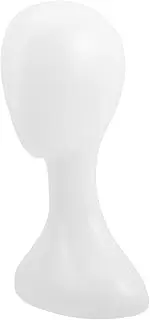KICHOUSE Head Model Hat Display Hats Wig Mannequin Head Wig Holder Hair Model Head Cosmetology Mannequin Head Wig Stand Cap Holder Artistic Head Model Hat Mannequin White Plastic