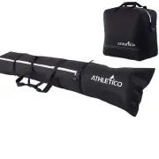 Athletico Padded Ski Bag Combo - Ski Bag and Separate Boot Bag - Store and Tr