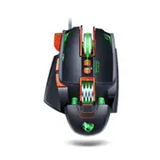 V9 USB Wired Programmable Gaming Mouse 3200DPI Adjustable Backlight 8 Custom Button Mechanical Gaming Mice for Pro Gamer/LOL