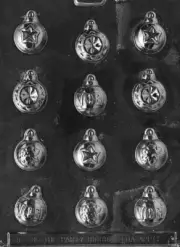 C007 Assorted Christmas Ornaments Chocolate Candy Soap Mold with Instructions