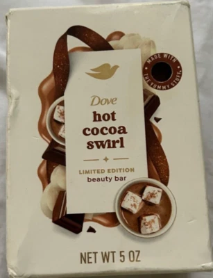 Dove Beauty Limited Edition Holiday Bar Soap Hot Cocoa Swirl, SINGLE BAR 5 oz***