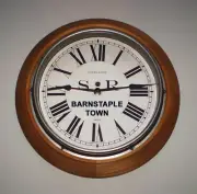 Southern Railway SR Victorian Style Wooden Clock, Barnstaple Town Station, Devon