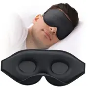 Sleep Mask, Eye Mask for Sleeping, Women Men Side 1 Count (Pack of 1) Black
