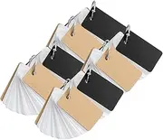 VILLFUL Portable Memory Cards Set 8 Pack Blank Flashcards Binder Ring for Daily Memo Vocabulary Lists Travel