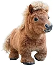 Realistic Robot ponys - Robots Horse, 16cm Interactive Ponys - Plush Robotic Simulation Horses, Improves Creativity and Parent-Child Bonding for Kids & Todd-ler - White, Coffee Color & Brown