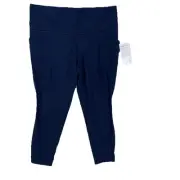 Athleta Salutation Stash 7/8 Pocket Blue Leggings Tight Yoga Pants XL NWT M55