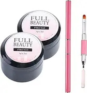 2PCS Nail Repair Protection Gel Kit For Broken Natural Nails | Instant Glue For Split Fingernail, Double-Ended Brush, Manicure Strengthener, Easy Quick Fill In And Fix Cracks For Home Salon