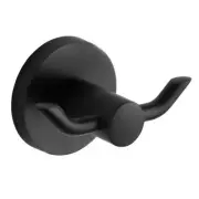 Nameeks NCB50 Black General Hotel Wall Mounted Dual Robe Hook