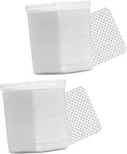 PENIKOKO 400Pcs Cotton Cleansing Pads Nail Polish Removal Wipes Non Woven Cosmetic Cleaning Pads for Eyelash Extension and Nail Art Supplies White