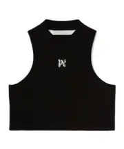 Palm Angels PA Monogram Embroidered Tank Top XXS,S,XS,L,M Black