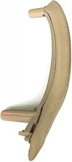 QXKSPG Left Right Interior Door Handle Assembly with Outer Leather Cover, for BMW, for X5 X6 F15 F16 2014-2018 Car Interior Door Handle(Left Beige)