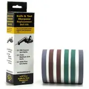WORK SHARP P80, P220 & 6000 Grit Replacement Belt Pack Suits WSKTS-2 - 6 Piece WSSA0002012