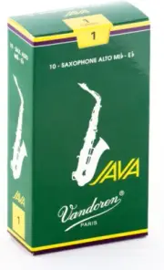 SR261 Alto Sax JAVA Reeds Strength 1; Box of 10