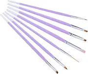 LOORGVEL 7Pcs Nail Art Brushes Durable Manicure Tools for Painting Fine Line Drawing Design for Home Use Professional Nail Salons