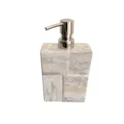 Stone Textured Lotion Soap Dispenser - Stainless Steel Pump Natural Neutral NEW