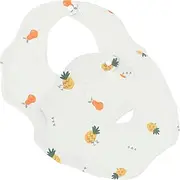 ERINGOGO 2Pcs Multi Bibs Decorative Cotton Bibs Practical and Absorbent Design for Mealtime Protection Skin Friendly for Newborns