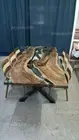 Epoxy Resin Table Transparent Green Resin Dining Table Top Home Decor