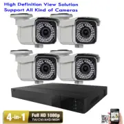 4CH TVI 2.6MP 1080P 4-in-1 DVR 66IR LED OSD 960H AHD CVSB Security Camera 4-8982