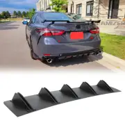 Matte Black 5 Fins Rear Bumper Diffuser Lip Spoiler Splitter For Toyota Camry