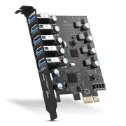 PCI-E to USB 3.0 7-Port(2X USB-C - 5X USB-A) Expansion Card,PCI Express USB A...