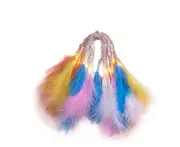 L11 2.2M 10 Led Battery Box Curtain Festive Feather String Lights Christmas Lover Decoration Colorful Lighting Hanging Light