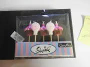 Cupcake & Balloon 5 pack Candles x 12 BULK Lot