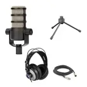 Rode PodMic with Headphones, Desktop Stand, XLR Cable & Polishing Cloth