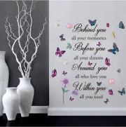 Wall Stickers Removable Butterfly Dream Love Memory Living Room Decal Art Decor