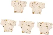 5pcs Pure Cotton Diaper Diapers Diapers Washable Diapers for Cloth Diapers Washable Diaper Pants Reusable Diaper Diaper Pants White