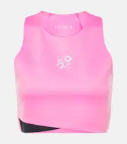 [Loewe] Loewe x On Performance logo crop top UK 12 pink