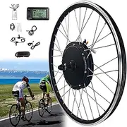 Electric Bike Conversion kit 48V 250/350/500/1000/1500W Rear Wheel Ebike Conversion Kit ，20"/24"/26"/27.5"/28"/29"/700C Electric Bicycle Hub Motor Kit W/LCD Display(350W,27.5in)
