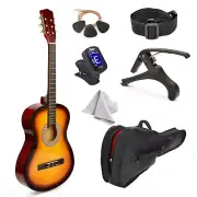 30" Wood Guitar with Case and Accessories for Kids/Girls/Boys/Beginners (Sunb...